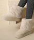 ムートンブーツ 厚底 裏起毛ブーツ 冬靴 レディース ショートブーツ あったか カジュアル 美脚 フラットヒール もこもこ おしゃれ 大人可愛い 通学 疲れない靴 99DSJF-001