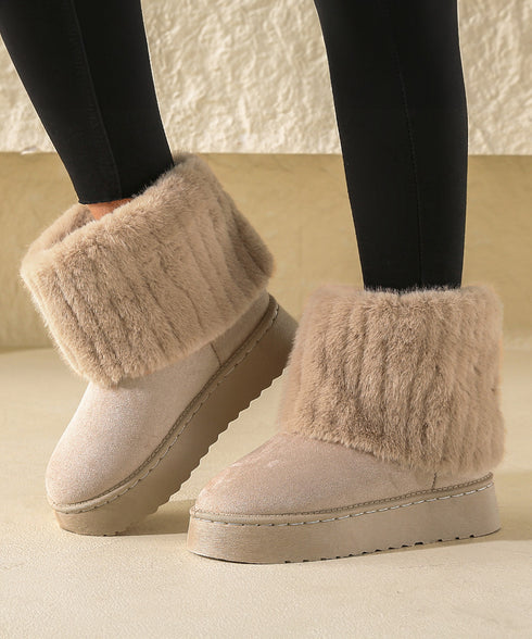 ムートンブーツ 厚底 裏起毛ブーツ 冬靴 レディース ショートブーツ あったか カジュアル 美脚 フラットヒール もこもこ おしゃれ 大人可愛い 通学 疲れない靴 99DSJF-001
