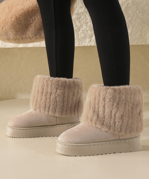 ムートンブーツ 厚底 裏起毛ブーツ 冬靴 レディース ショートブーツ あったか カジュアル 美脚 フラットヒール もこもこ おしゃれ 大人可愛い 通学 疲れない靴 99DSJF-001