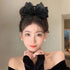リボンヘアクリップ 大きめ黒 レディース バンスクリップ 韓国 ラインストーン 可愛い まとめ髪 簡単 髪飾り 髪留め ヘアアレンジ 大人 演奏会 99DXSP-001