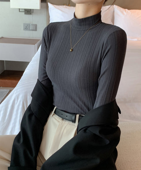 無地インナー レディース カットソー 長袖 tシャツ 着回し きれいめ 大人 フェミニン お洒落 細身 オルチャン おしゃれ ベーシック 99EZFZ-003