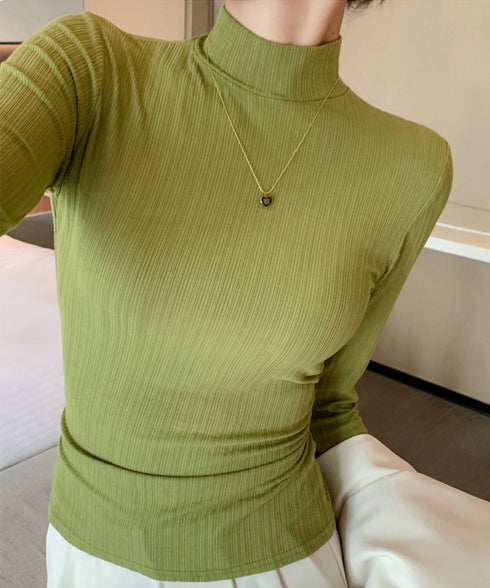 無地インナー レディース カットソー 長袖 tシャツ 着回し きれいめ 大人 フェミニン お洒落 細身 オルチャン おしゃれ ベーシック 99EZFZ-003