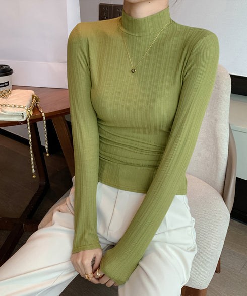 無地インナー レディース カットソー 長袖 tシャツ 着回し きれいめ 大人 フェミニン お洒落 細身 オルチャン おしゃれ ベーシック 99EZFZ-003