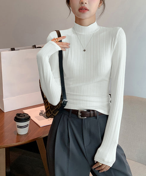 無地インナー レディース カットソー 長袖 tシャツ 着回し きれいめ 大人 フェミニン お洒落 細身 オルチャン おしゃれ ベーシック 99EZFZ-003