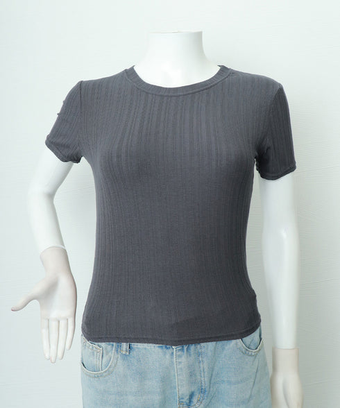 無地Tシャツ 半袖 レディース 薄手 細身Tシャツ カットソー フィット クルーネック 大人 着回し おしゃれ 丸襟 シンプル きれいめ 99EZFZ-004