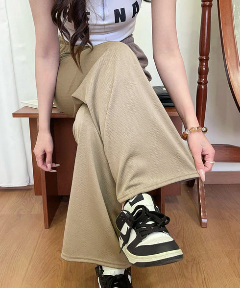 ワイドパンツ ハイウエスト レディース リラックスパンツ イージーパンツ ゆったり無地 涼しげ 体型カバー 脚長 着やせ オシャレ カジュアル 春夏 ダンス衣装 99EZFZ-012