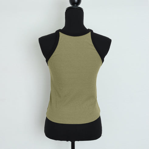 タンクトップ ロング丈 配色 ストリート レディース キャミソール 肌着 無地 フィット シンプル カジュアル おしゃれ セクシー 大人 ベーシック 夏 99FSDZ-004