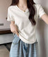 無地Tシャツ レディース Vネック 夏 フィットtシャツ 半袖トップス カットソー ベーシック 着やせ きれいめ 大人 オルチャン シンプル細見え 着回し 99FSFS-010