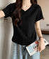 無地Tシャツ レディース Vネック 夏 フィットtシャツ 半袖トップス カットソー ベーシック 着やせ きれいめ 大人 オルチャン シンプル細見え 着回し 99FSFS-010