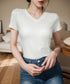 無地Tシャツ レディース Vネック 夏 フィットtシャツ 半袖トップス カットソー ベーシック 着やせ きれいめ 大人 オルチャン シンプル細見え 着回し 99FSFS-010