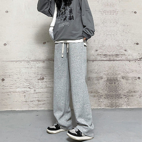 スウェットパンツ レディース 韓国 5色 カジュアルパンツ イージーパンツ ゆったり ウエストゴム ストレートパンツ ダンス衣装 オシャレ ランニングウェア 99FZFZ-017