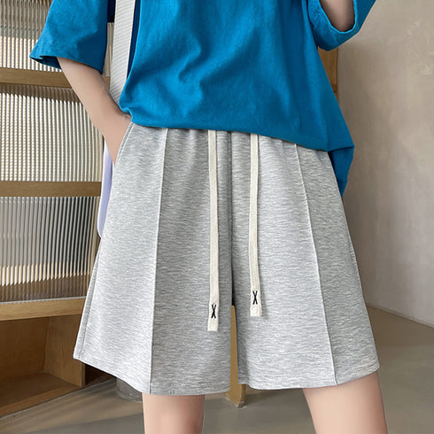 ショートパンツ スポーツパンツ 6色 夏 レディース センタープレス カラー 短パン おしゃれ ハイウエスト Aライン 美脚 部屋着 運動服 ダンス ホットパンツ 99FZFZ-022