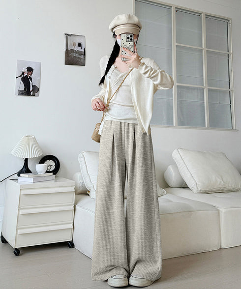 ワイドパンツ レディース ハイウエスト ウエストゴム 美脚 脚長 ベーシック 着やせ ゆったり リラックス ストリート カジュアル 動きやすい 99FZFZ-035