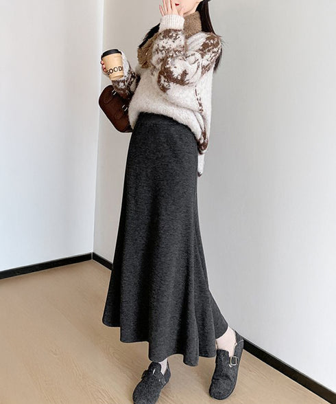 フレアスカート レディース 美脚脚長 ボトムス ロングスカート 無地スカート ウエストゴム ハイウエスト 着やせ おしゃれ きれいめ オフィス 99FZFZ-037