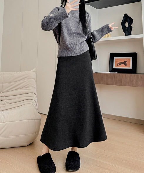 フレアスカート レディース 美脚脚長 ボトムス ロングスカート 無地スカート ウエストゴム ハイウエスト 着やせ おしゃれ きれいめ オフィス 99FZFZ-037