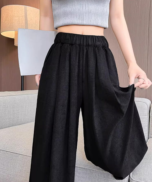 ワイドパンツ ハイウエスト レディース ロングパンツ 楽ちんパンツ 薄手 シワ感 美脚脚長 ゆったり 着やせ ベーシック おしゃれ お出かけ オフィス 99FZFZ-041