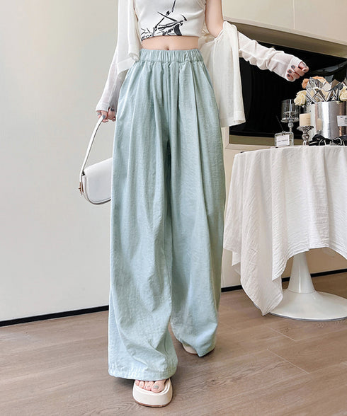 ワイドパンツ ハイウエスト レディース ロングパンツ 楽ちんパンツ 薄手 シワ感 美脚脚長 ゆったり 着やせ ベーシック おしゃれ お出かけ オフィス 99FZFZ-041