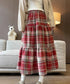 フレアスカート Aライン チェック柄秋冬 レディーススカート ハイウエスト 細見え 大人可愛い きれいめ フェミニン カジュアル クラシック 通勤 デート レトロ 99FZFZ-042
