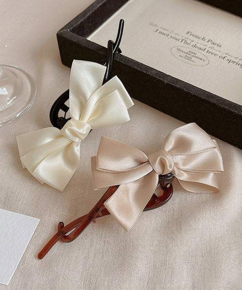 バナナクリップ リボン ヘアクリップ 黒 ヘアアクセサリー バンスクリップ 髪留め ヘアアレンジ まとめ髪 簡単 髪飾り 大人可愛い きれいめ 二次会 演奏会 99FZL-001