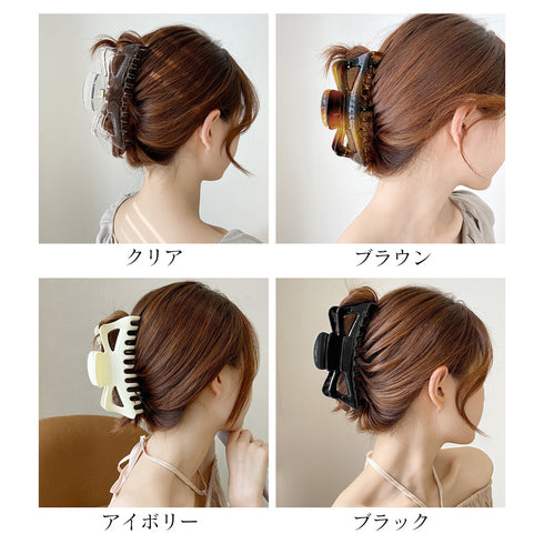 バンスクリップ ヘアクリップ レディース 韓国風 ヘアアクセサリー 大きめ 髪留め まとめ髪 おしゃれ 大人可愛い オフイスカジュアル 小物 誕生日 プレゼント 99GJDZ-001
