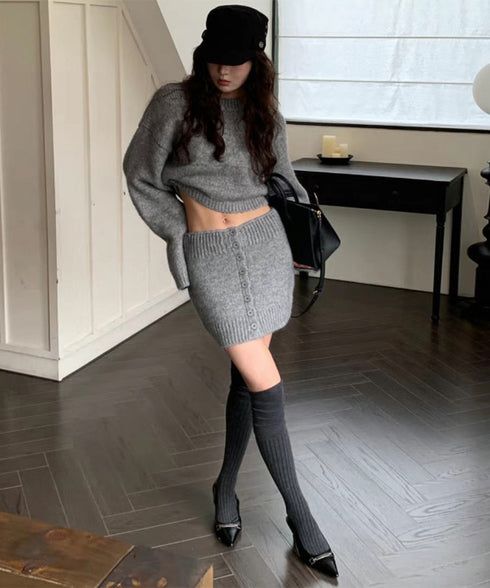 ニットセットアップ セーター スカート レディース ニットトップス ボトムス ミニスカート タイトスカート ショート丈 おしゃれ 大人 可愛い セクシー 99GLT-001