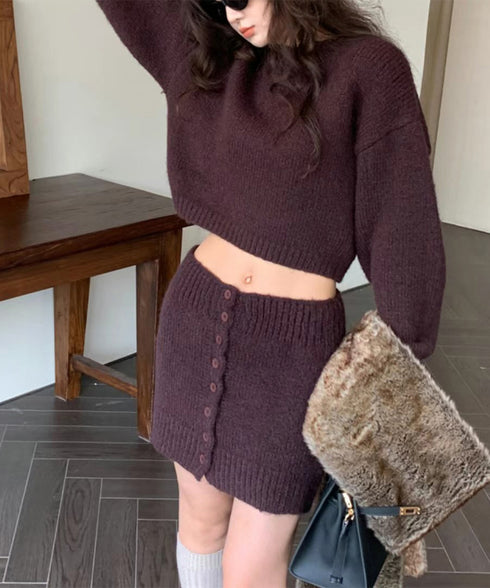 ニットセットアップ セーター スカート レディース ニットトップス ボトムス ミニスカート タイトスカート ショート丈 おしゃれ 大人 可愛い セクシー 99GLT-001