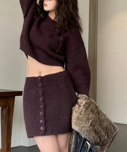 ニットセットアップ セーター スカート レディース ニットトップス ボトムス ミニスカート タイトスカート ショート丈 おしゃれ 大人 可愛い セクシー 99GLT-001