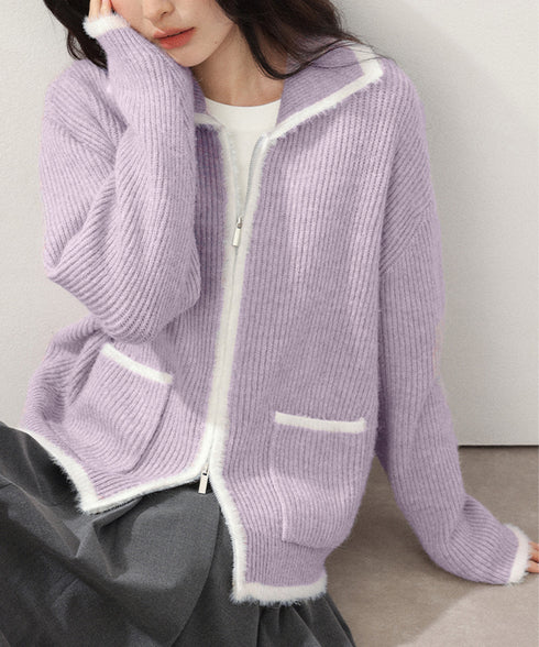 カーディガン 編みニット レディース 長袖ニット ニットアウター ニットトップス セーター 前開き ゆったり 羽織り 体型カバー 無地 おしゃれ ふわふわ暖か 99GLT-003