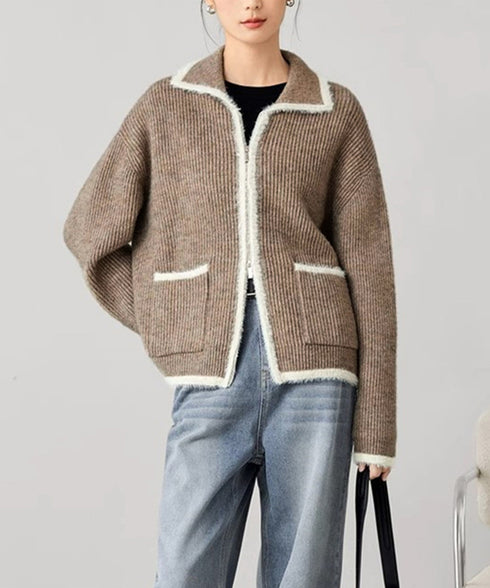 カーディガン 編みニット レディース 長袖ニット ニットアウター ニットトップス セーター 前開き ゆったり 羽織り 体型カバー 無地 おしゃれ ふわふわ暖か 99GLT-003