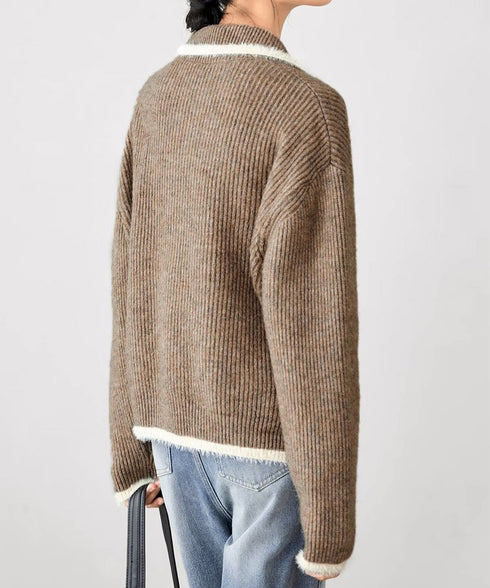 カーディガン 編みニット レディース 長袖ニット ニットアウター ニットトップス セーター 前開き ゆったり 羽織り 体型カバー 無地 おしゃれ ふわふわ暖か 99GLT-003