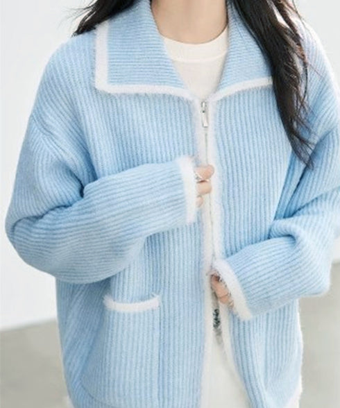 カーディガン 編みニット レディース 長袖ニット ニットアウター ニットトップス セーター 前開き ゆったり 羽織り 体型カバー 無地 おしゃれ ふわふわ暖か 99GLT-003