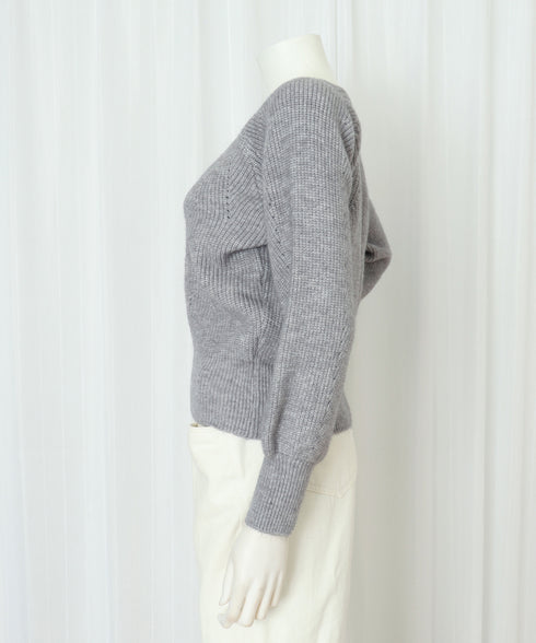 ニットトップス レディース 無地 セーター プルオーバー ニットソー スクエアネック 編み オフィス カジュアル 大人 フェミニン シンプル 99GLT-008