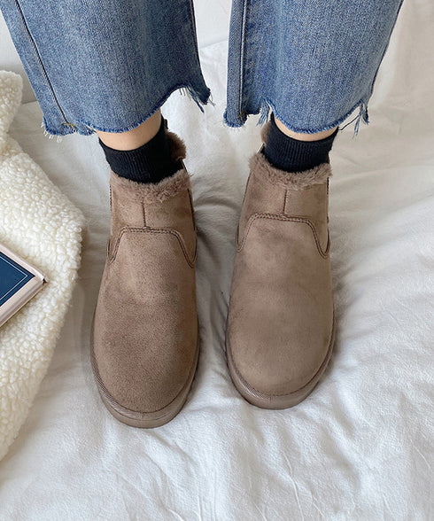 ムートンブーツ ブーツ モカシン 冬靴 ムートンブーツ ブーツ モカシン 冬靴 レディース 裏起毛 暖かい もこもこ 痛くない 防寒 フェイクムートン 99GYXC-004