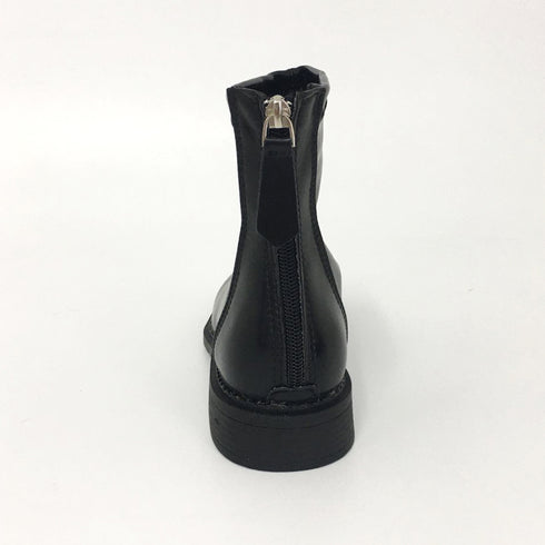 ショートブーツ フルジップブーツ 美脚 ブーツ ブーティー 合皮 歩きやすい ショート丈 秋冬 ワークブーツ ローヒール カジュアル 人気新作 スクエアトゥ 99GYXC-019