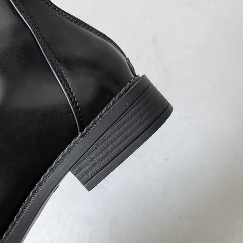 ショートブーツ フルジップブーツ 美脚 ブーツ ブーティー 合皮 歩きやすい ショート丈 秋冬 ワークブーツ ローヒール カジュアル 人気新作 スクエアトゥ 99GYXC-019