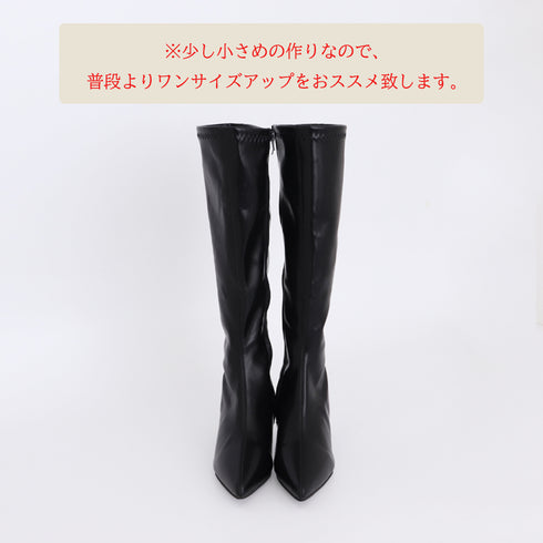 ハイヒール ロングブーツ レディース 裏起毛 通勤通学 大人 OL 大人カジュアル ロングブーツコーデ 韓国ファッション 歩きやすい 細身 美脚 ピンヒール 99GYXC-020