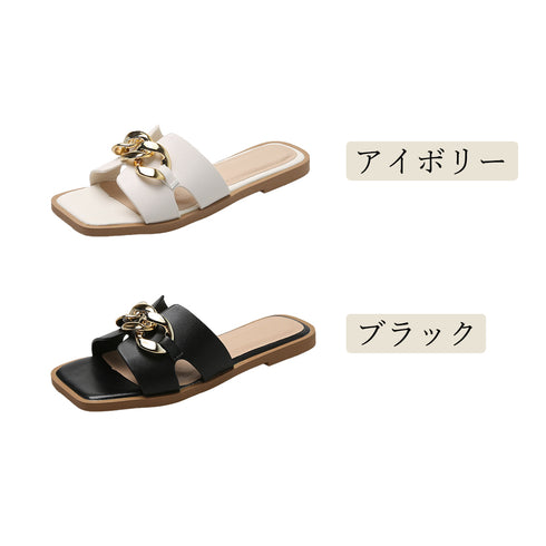 スリッパサンダル レディース 春夏 ビーチサンダル スクエアトゥ 飾る オープントゥ 履きやすい 大人 美脚 痛くない 歩きやすい 韓国 オルチャン 旅行 99GYXC-032