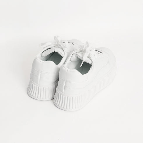 厚底スニーカー レディース ローカット 韓国ファッション 靴 美脚シューズ ボリューム 歩きやすい カジュアル ウォーキング 通学 旅行 おしゃれ ホワイト 99GYXC-033