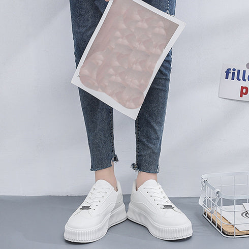 厚底スニーカー レディース ローカット 韓国ファッション 靴 美脚シューズ ボリューム 歩きやすい カジュアル ウォーキング 通学 旅行 おしゃれ ホワイト 99GYXC-033