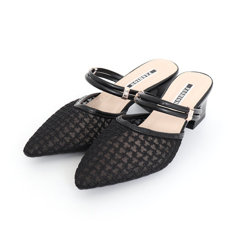 ミュール パンプスサンダル レディース 全2色 夏 ヒールパンプス ポインテッドトゥ チャンキーヒール 美脚 おしゃれ 通勤 歩きやすい きれいめ 大人 99GYXC-039