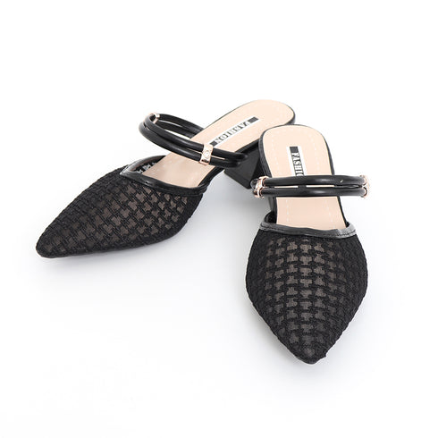 ミュール パンプスサンダル レディース 全2色 夏 ヒールパンプス ポインテッドトゥ チャンキーヒール 美脚 おしゃれ 通勤 歩きやすい きれいめ 大人 99GYXC-039