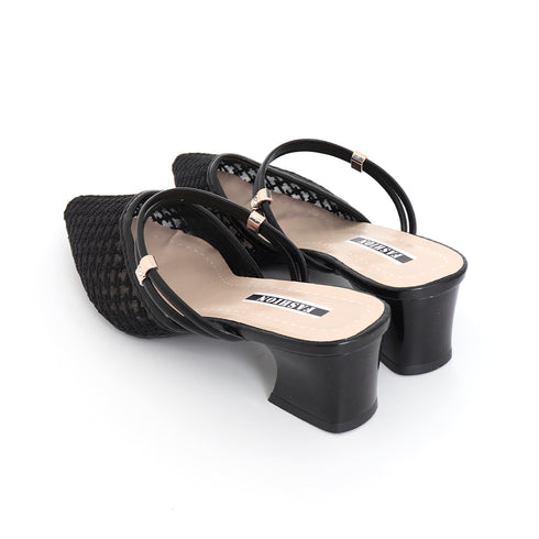 ミュール パンプスサンダル レディース 全2色 夏 ヒールパンプス ポインテッドトゥ チャンキーヒール 美脚 おしゃれ 通勤 歩きやすい きれいめ 大人 99GYXC-039