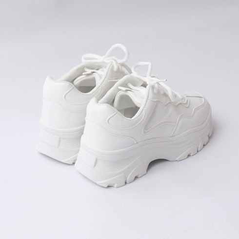 厚底スニーカー レディース ローカット ダッドシューズ 厚底ソール ベーシック ボリュームシューズ 歩きやすい 疲れない カジュアル スポーツ運動 通学くつ 99GYXC-043