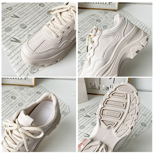 厚底スニーカー レディース ローカット ダッドシューズ 厚底ソール ベーシック ボリュームシューズ 歩きやすい 疲れない カジュアル スポーツ運動 通学くつ 99GYXC-043