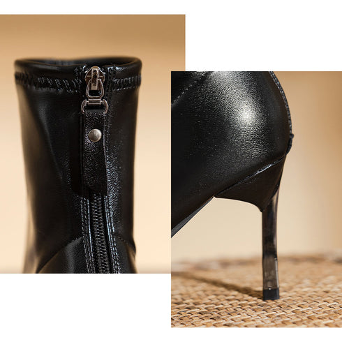 ハイヒールブーツ 裏起毛 レディース韓国 ポインテッドトゥ ショートブーツ 上品大人 おしゃれ くつ 美脚ブーツ 歩きやすい カジュアル 秋冬 履きやすいシューズ 99GYXC-047