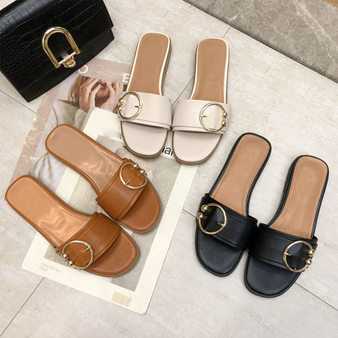 サンダル ミュールサンダル ローヒール夏 レディース スリッパサンダル 韓国 歩きやすい 美脚 シンプル カジュアル おしゃれ リゾート ビーチサンダル 靴 99GYXC-049
