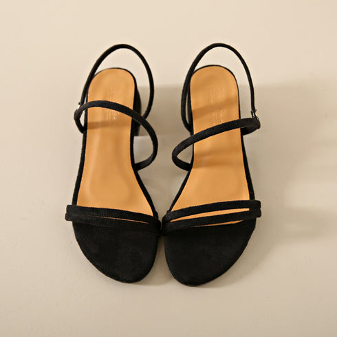 ストラップサンダル 2way 美脚 韓国 レディース サマーサンダル スエード調 太ヒール 歩きやすい カジュアル おしゃれ 女子カワイイ 大人夏コーデ 靴 99GYXC-051