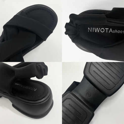 厚底サンダル クロスベルト 美脚 韓国夏 レディース クロスサンダル ビーチサンダル 歩きやすい 脱げない カジュアル 女子 カワイイ おしゃれ 旅行リゾートくつ 99GYXC-053