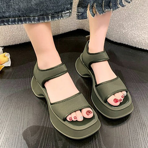 スポーツサンダル 厚底 ボリューム 韓国 レディース 夏 ベルトサンダル 太ヒールサンダル 美脚 新作 人気 カジュアル 履きやすい 疲れない おしゃれ 99GYXC-054