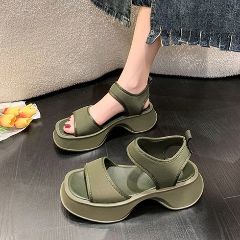 スポーツサンダル 厚底 ボリューム 韓国 レディース 夏 ベルトサンダル 太ヒールサンダル 美脚 新作 人気 カジュアル 履きやすい 疲れない おしゃれ 99GYXC-054